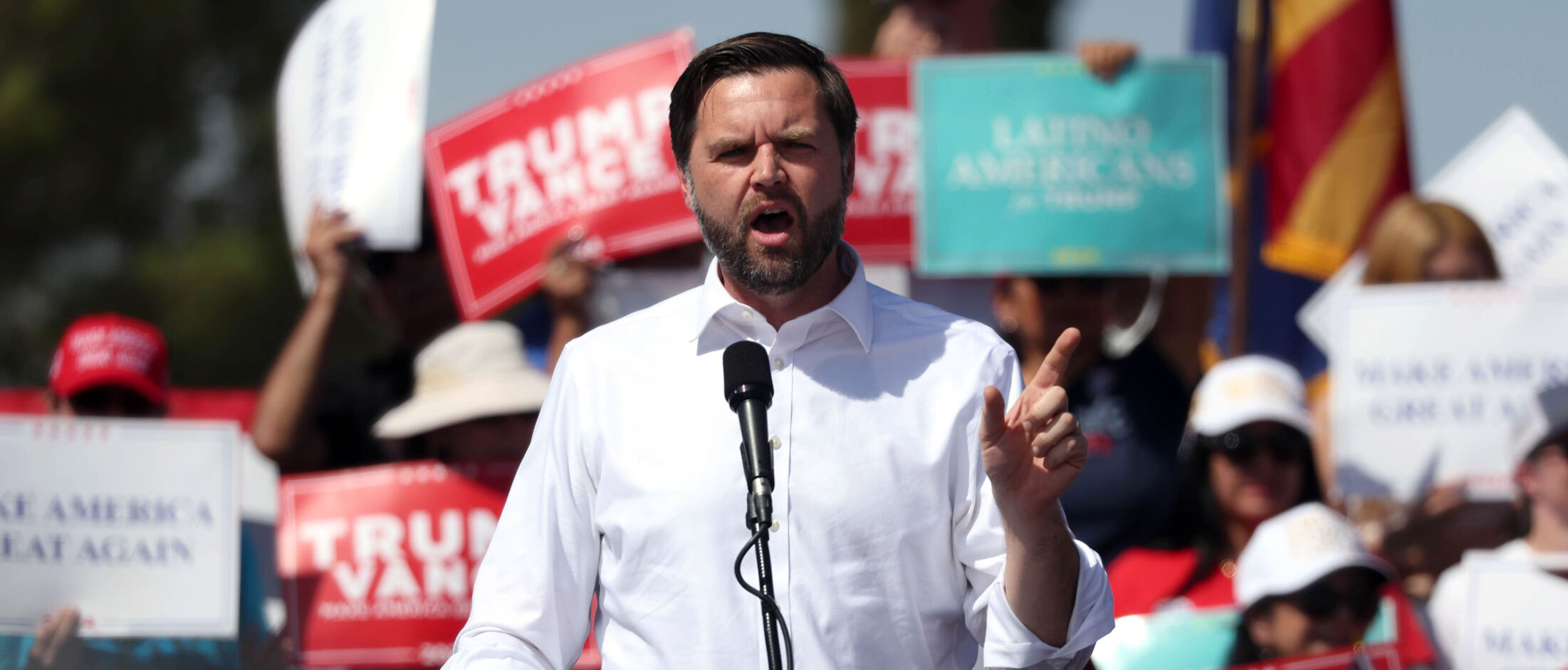 Sen. JD Vance holds rally at Tucson Speedway